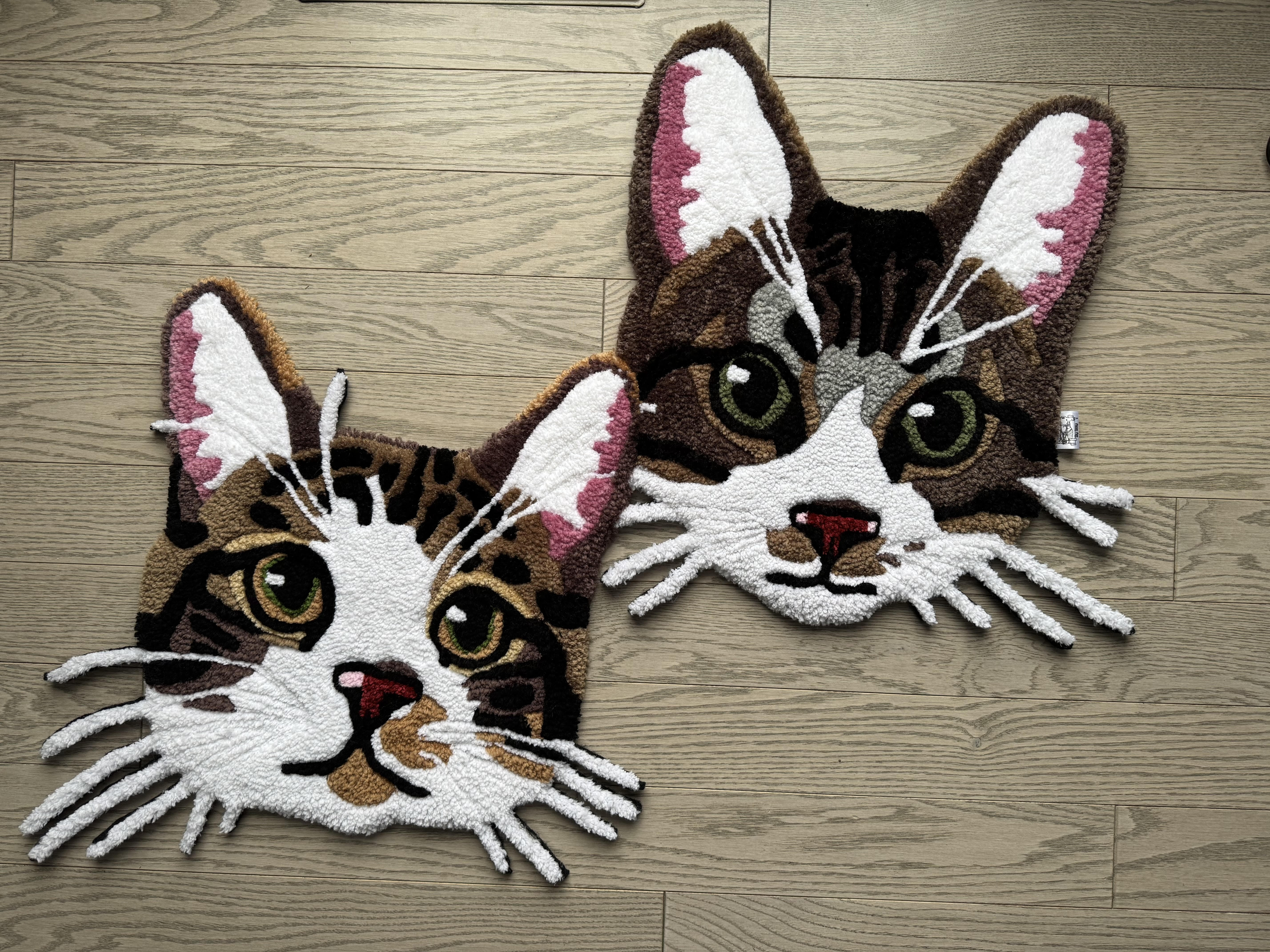 Custom tufted cats rug